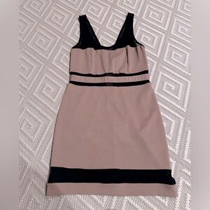 Solemio dress - tan and black - size M